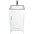 thumbnail image 5 of Wonline 18" New Modern Design White Bathroom Vanity Cabinet with Undermount Resin Sink & drawer, 5 of 13