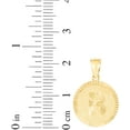 thumbnail image 4 of Floreo 10k Yellow Gold 0.63" Personalized Medallion Alphabet Letter A - Z Initial Charm Pendant with optional Extendable Chain Necklace, 4 of 4