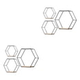 thumbnail image 1 of Naiovety Estante de pared de estilo moderno, soporte extraíble y colgante para libros y fotos, Hexagonal, 3 piezas Type1 NO1, 1 of 1
