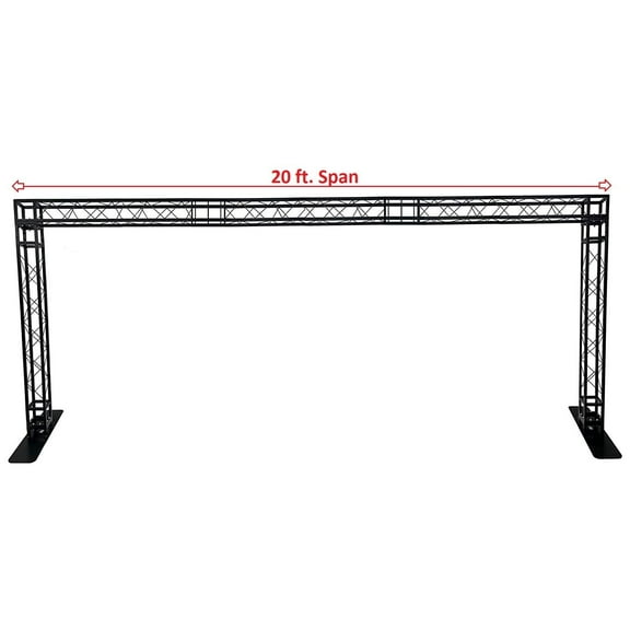 BLACK TRUSS ARCH KIT 19.7FT Width Mobile Portable DJ Lighting System Metal Arch