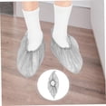 thumbnail image 4 of TZZT 100 Pcs Universal Size Booties Covers Indoor Use Non-slip Disposable Thick Non-woven Waterproof Easy to Store, 4 of 5