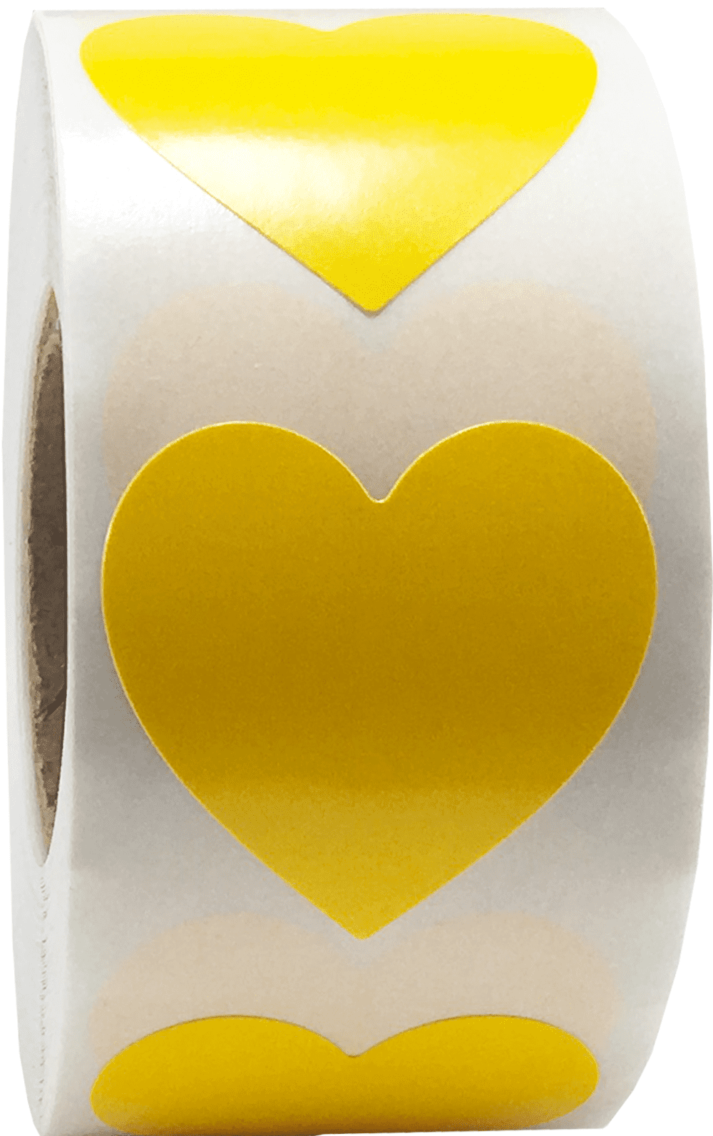 Yellow Heart Stickers For Valentine's Day Crafting Scrapbooking 1 Inch