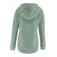 thumbnail image 3 of Sudadera con capucha de mujer con botones y cordón FleinngHoz JD710495529, 3 of 7