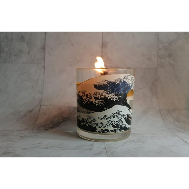 Color Changing! Fun Designs ThermoH Logo Candle (The Great Wave)