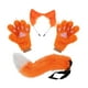 thumbnail image 1 of Conjunto de diadema con orejas de animal y guantes de cola para disfrazarse de una hermosa cola larga para fiestas temáticas. Naranja, 1 of 8