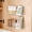 5-Compartment Wall-Mounted, variant on Medicine Cabinet Organizer with Adjustable Dividers, Clear Vertical Layered Backward Slanting Shelves for Pressed Powder/Lip Gloss/Mascara Storage