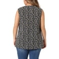 thumbnail image 4 of Agnes Orinda Women's Plus Size Floral V Neck Sleeveless Chiffon Tank Top, 4 of 6