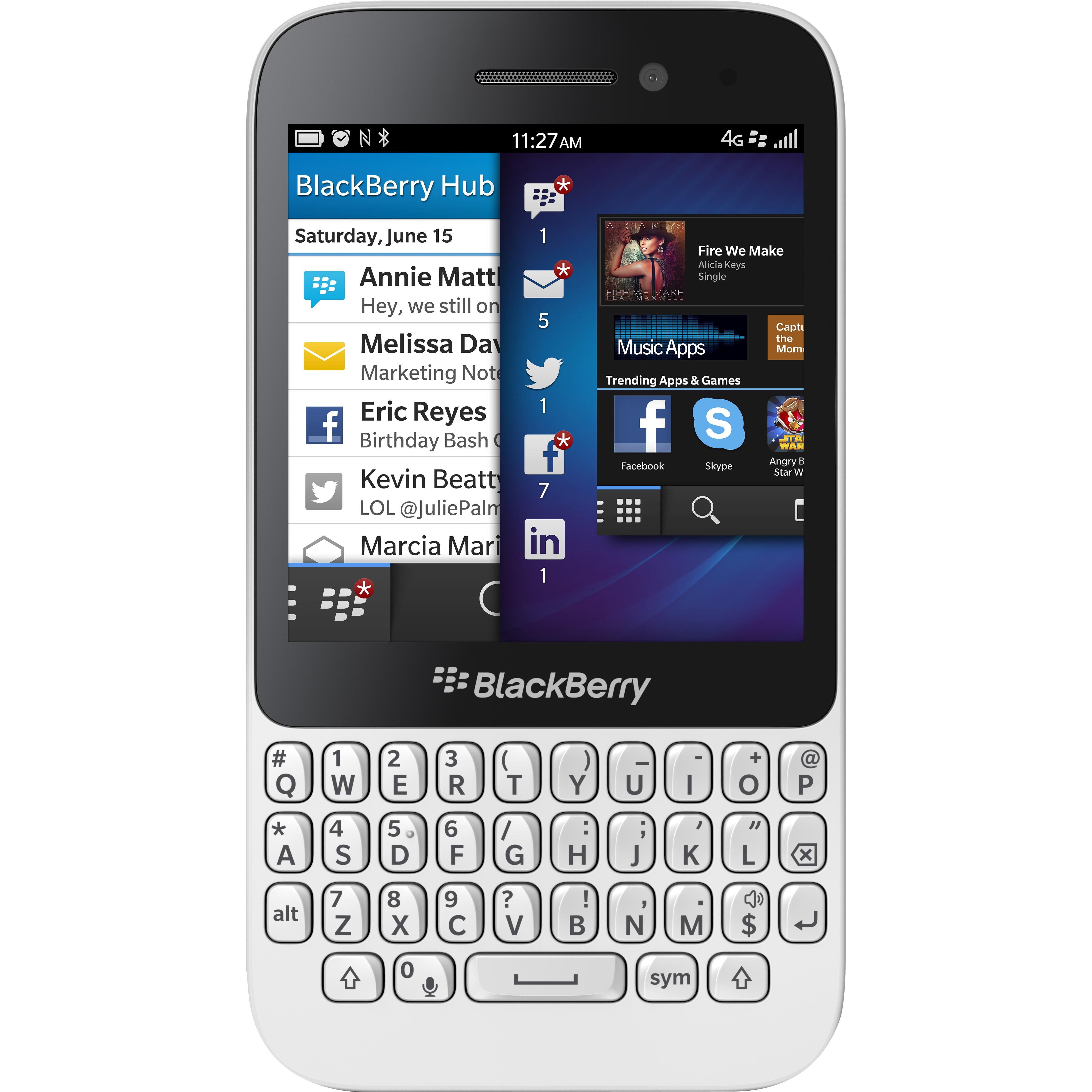 Blackberry Q5 SQR1001 Unlocked GSM 4G LTE DualCore Keyboard Phone