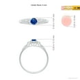 thumbnail image 5 of ANGARA Natural Aeon Sapphire & Diamond Three Stone Engagement Ring in 14K White Gold for Women (Size-4mm) | September Birthstone, Anniversary, Jewelry Gift for Women | Natural Sapphire Ring, 5 of 10