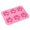 pink, variant on TERGAYEE Flowers Shaped Silicone Mold,6 Cavity Sakura Baking Tray Cookie Mold Baking Tray Desserts Making Pan for Candy Chocolate Gum Paste Polymer Clay