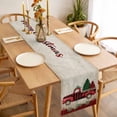 thumbnail image 3 of Red Plaid Christmas Table Runner 60 Inches Long Farmhouse Dress Scarves, Truck Xmas Tree Vintage Winter Dining Tablerunner for Coffee Table/Kitchen Island/Party Décor, 13" x 60", 3 of 8