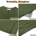 thumbnail image 6 of MOSHU V Neck Dresses for Women Side Split Short Sleeve Dresses Casual Summer Dress with Pockets, 6 of 10