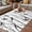 Black White, variant on Navy Blue Branches Birds Outdoor Rug for Patio/Deck/Porch, Non-Slip Large Area Rug 4 x 6 Ft, Abstract Forest Silhouettes Indoor Outdoor Rugs Washable Area Rugs, Reversible Camping Rug Carpet Runner
