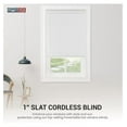 thumbnail image 2 of Cordless Window Blinds, Privacy & Light Filtering 1" Slats Vinyl Mini Blind, Anti-UV Window Treatment, Fits Windows 18" - 72", White, 31" (Width) x 72" (Length), 2 of 9