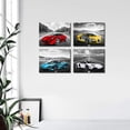 thumbnail image 3 of Póster mural Canvaszon para coche en blanco y negro, 40 x 50 cm x 4 unidades, 3 of 8