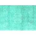 thumbnail image 1 of Ahgly Company Machine Washable Indoor Rectangle Persian Turquoise Blue Traditional Area Rugs, 5' x 8', 1 of 4