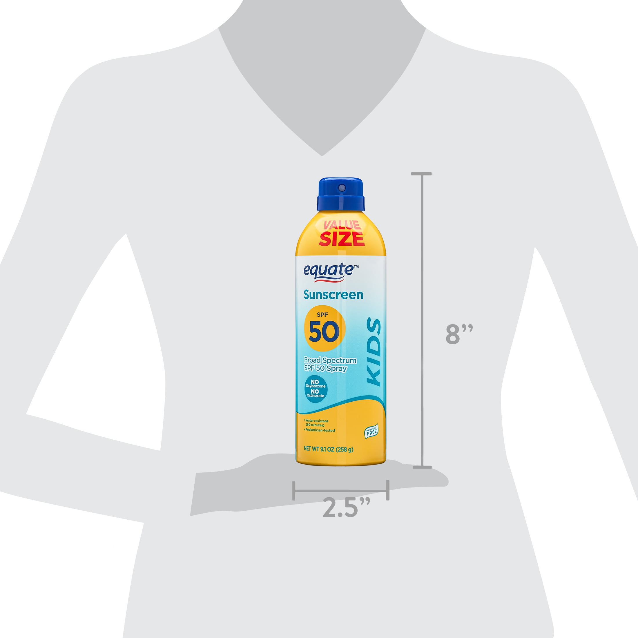 Equate Kids Sunscreen Spray, SPF 50, 9.1 oz