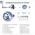 thumbnail image 2 of 33mm/38mm Full Metal Fishing Reel Handle Knob Baitcasting Reel Rocker Arm Replacement Knob Parts, 2 of 8