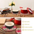 thumbnail image 6 of SKYSONIC 2Pcs Trivet Pot Holder, Christmas Knitted Round Woven Potholders Set Cotton Braided Hot Pads Coasters Table Mats for Cooking and Baking, 6 of 7