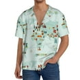 thumbnail image 3 of KLL World Travel Map Print Men's Shirt Short Sleeve Button Down Summer Cuba Beach Shirts- 3X-Large, 3 of 7
