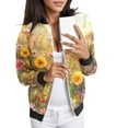 thumbnail image 1 of Veste Décontractée Légère à Imprimé Floral pour Femmes, Col Montant, pour Sports Quotidiens, 1 of 5