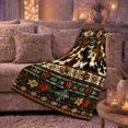 thumbnail image 6 of Autumn Halloween Cowhide Print, Festive Halloween Scene, Warm Flannel Blanket for Ranch House and Living Room with Detailed Artwork, Art Lovers Christmas Gift, Festive Home Decor, 6 of 9