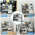 thumbnail image 3 of Hironpal Kids Bookshelf, 4 Tier Storage Book Rack and Five Layer Sling Bookshelf for Playroom,Gray, 3 of 7