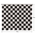 thumbnail image 5 of Black and White Checkered Pattern Shower Curtain 84"x72" ,Bathroom Decorative Shower Curtains Set with 12 Hooks,Modern Waterproof Washable Shower Curtain, 5 of 6