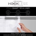 thumbnail image 3 of Hookless It's A Snap Shower Curtain Liner, Snap-in PEVA Water & Mildew Resistant Shower Curtain Liner, Easy Install Replacement Shower Liner, 70 In Wide x 69 In Long, Frost White, 3 of 7