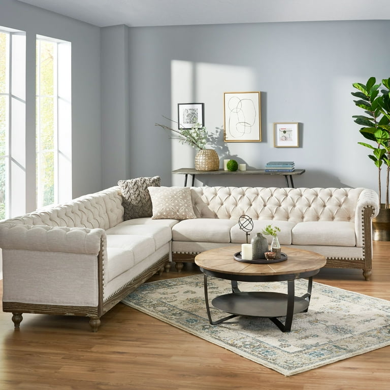 Sectional Sofa With Wood Trim Baci Living Room