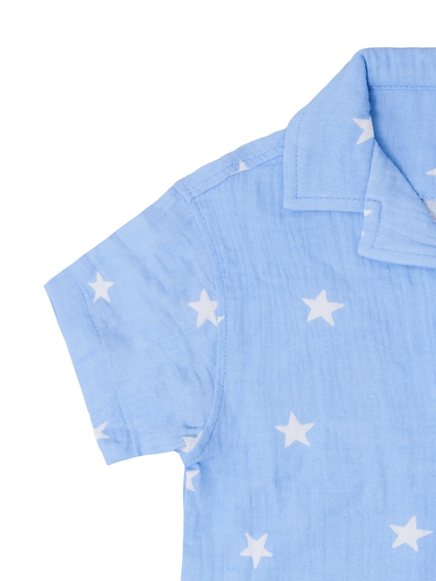 Way to Celebrate Toddler Boy Patriotic Americana Americana Shirt and Short Set, Sizes 12M-5T