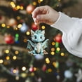 thumbnail image 2 of Adornos para árbol de Navidad, adornos colgantes para árbol de Navidad, dinosaurio, lindo gato navideño, colgante decorativo para árbol de Navidad, casa de campo, decoración para exteriores e interior, 2 of 7