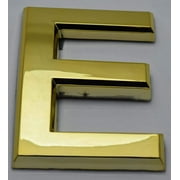 1 PCS - Apartment Number Sign/Mailbox Number Sign, Door Number Sign. Letter E Gold (Gold, 3D, Size 2.75 x 1.75, Comes with Double Sided Tape)- The Maple line