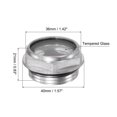 thumbnail image 2 of Unique Bargains M33x2mm Male Threaded Aluminum Air Compressor Oil Level Gauge Sight Glass, 2 of 5