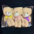 thumbnail image 1 of 3pc/set 13cm Teddy Bear Plush Doll Animal Bear Stuffed Toy Keychain Cute Cartoon Rabbit Plush Key Ring Bag Pendant Children Gift, 1 of 5