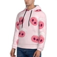 thumbnail image 3 of Lsque Cute Pig Nose Pattern Casual Men's Hoodie,Hooded Sweatshirt with Kangaroo Pocket,Pullover Hoodie-Small, 3 of 7