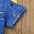 thumbnail image 4 of Toddler Baby Boy Clothes Short Sleeve Little Dinosaur Pattern Shorts 2 Piece Summer Clothes Baby Boy Outfit, 4 of 5