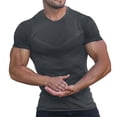 thumbnail image 2 of Men's Performance Gym T-Shirt, Black Short Sleeve Raglan Tee, Quick Dry Athletic Workout Shirt for Men, 2 of 9