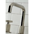 thumbnail image 4 of Kingston Brass KS1416RKX Webb Widespread Bathroom Faucet with Knurled Handle and Push Pop-Up Drain, Polished Nickel, 4 of 8