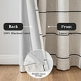 thumbnail image 3 of 100% Blackout Plaid Linen Curtains 63 Inches Long Double Layer Farmhouse Thermal Insulated Checkered Print Drapes with Rod Pocket Back Tab for Bedroom Living Room, 2 Panels, 52"Wide, Black, 3 of 8