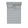 thumbnail image 2 of Ambesonne Abstract Fitted Sheet & Pillow Sham Set, Symmetry Fashion Image, Twin, Pale Blue Grey, 2 of 3