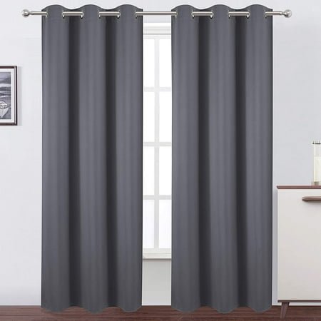 Blackout Curtains 52 x 84 inch/Black Curtains Set of 2 Panels/Thermal ...