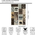 thumbnail image 2 of Rustic Cabin Curtains,Wildlife Curtains for Cabin Country Farmhouse Patchwork Wild Moose Bear Rod Pocket Blackout Window Drapes 21x63in,2 Panel Set, 2 of 6