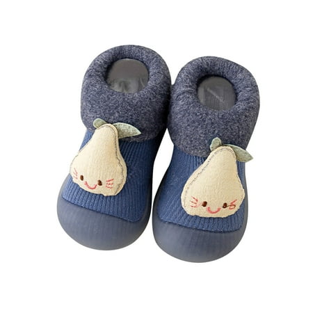 

TAIAOJING Boys Girls Animal Cartoon Socks Shoes Toddler WarmThe Floor Socks Non Slip Prewalker Shoes For 18-24 Months