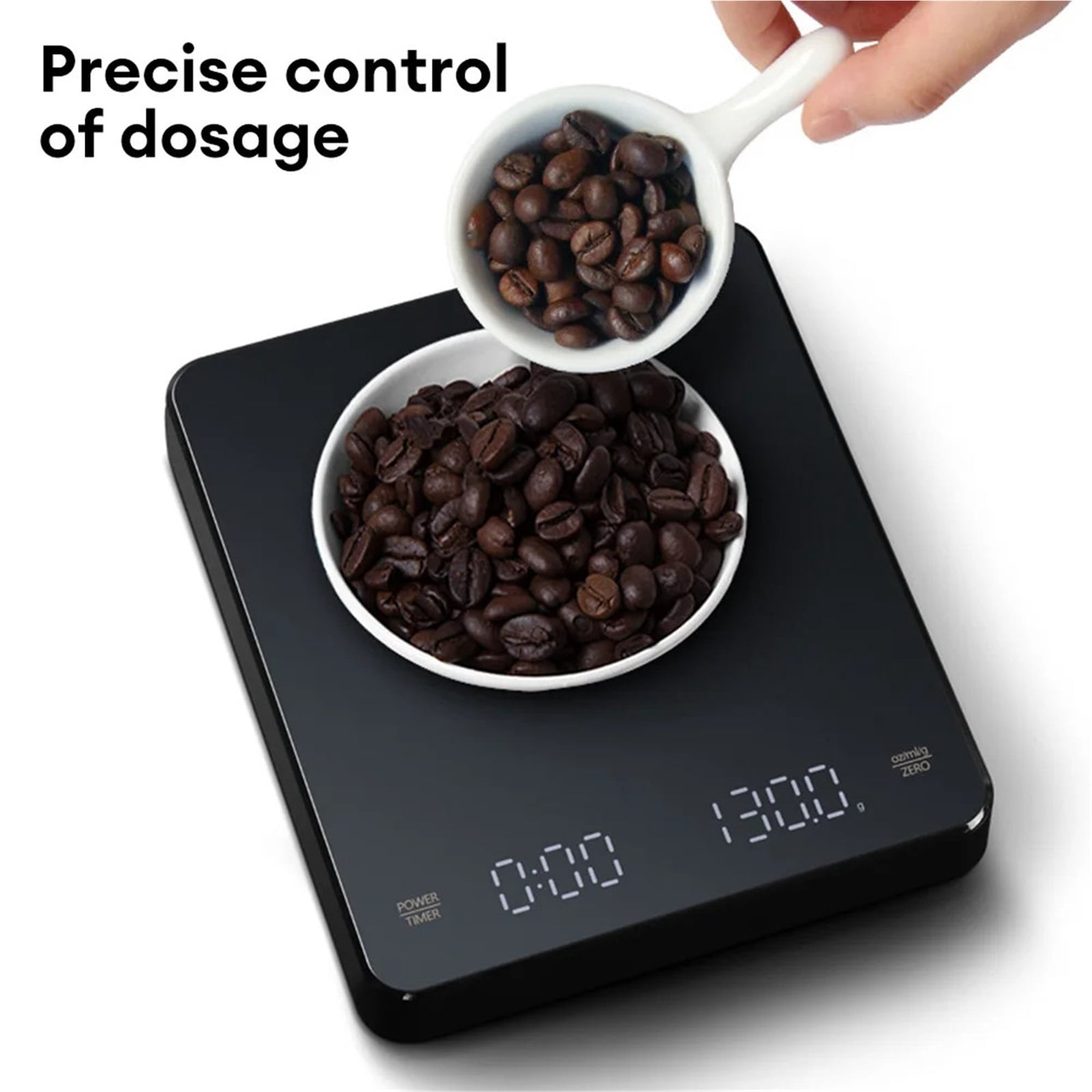 Intelligent Mini Brewed Coffee Electronic Scale with Timer LED Screen Digital Coffee Scale 0.1g Precision Coffee Kitchen Scale