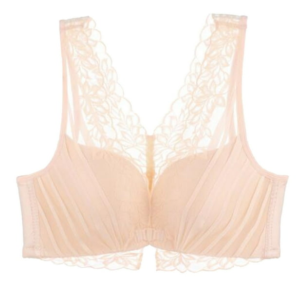 Gibobby Brasier sin varillas para mujer Sin sujetador de anillo de Ropa interior ultraligera que no deja marcas con tirantes fijos(Piel,36/80C)