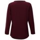 thumbnail image 5 of MHFRRA Camiseta de Manga Larga con Cuello En V para Mujer, Blusa Informal de Vacaciones con Botones, Blusa Básica de Color Puro para Primavera y Otoño Rojo, 5 of 5