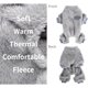 thumbnail image 3 of Dinheiro Pijamas para perros pequeños Suéter de invierno para perros con anillo de correa Cálido forro polar para cachorros Ropa para mascotas Trajes Rosa lindo perrito (gris) M, 3 of 7