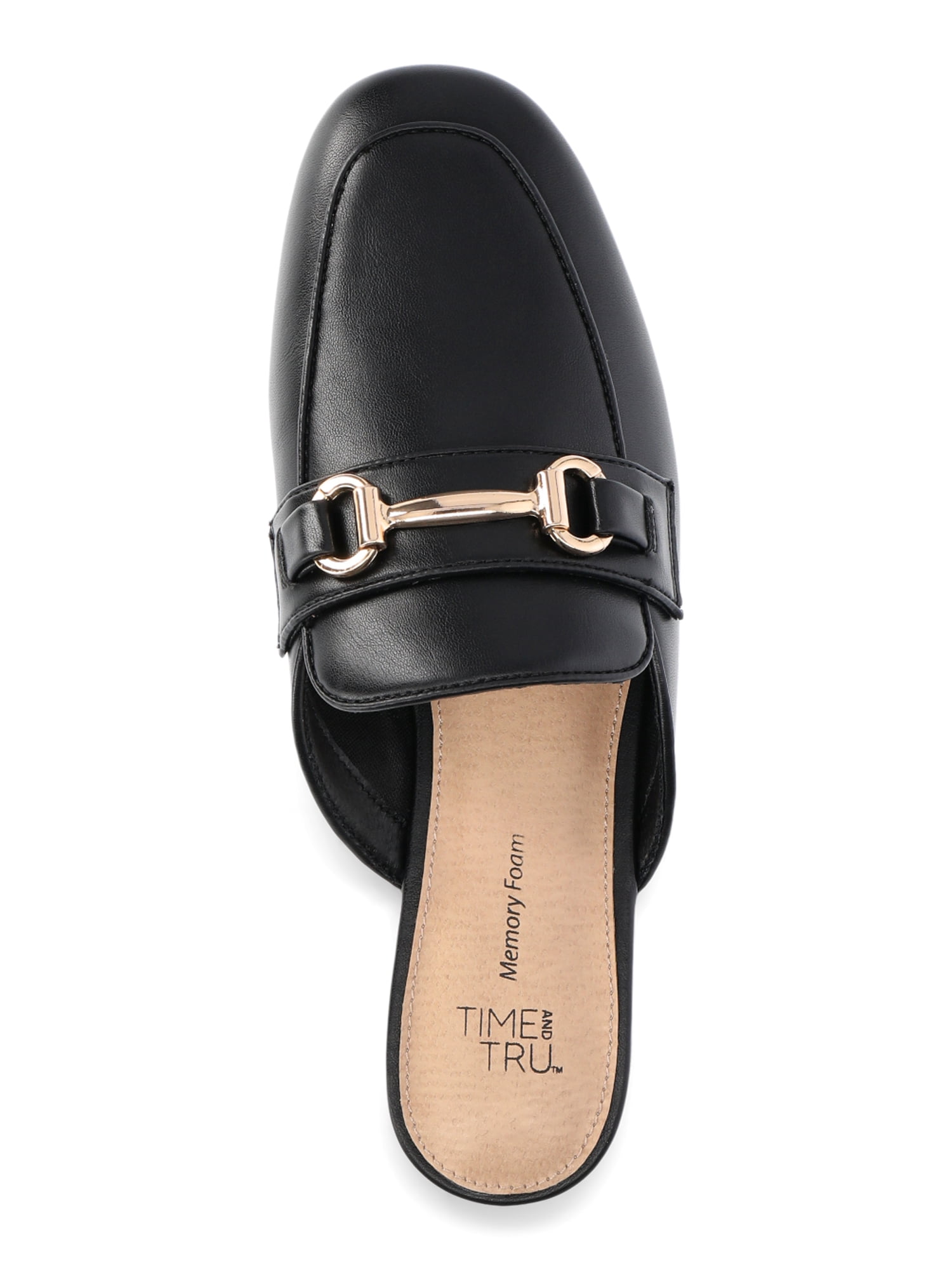 Time and Tru Women's Horsebit Slip-on Mules