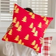 thumbnail image 6 of ‌Christmas Throw Pillow Covers - Red & Gold Christmas Tree Design,18X18in,Decorative Holiday Cushion Cases for Sofa,Couch,Winter Home Decor‌, 6 of 6